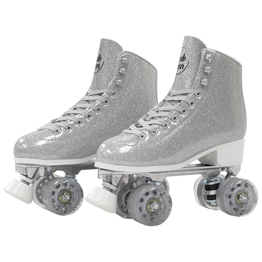 SKATE GEAR Outdoor 83A Wheels Quad Silver Roller Skate
