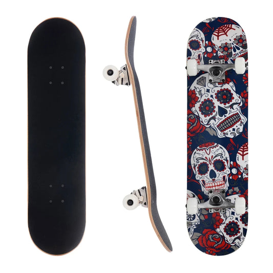 3whys 8.0 Inch Complete Skateboard Day of The Dead