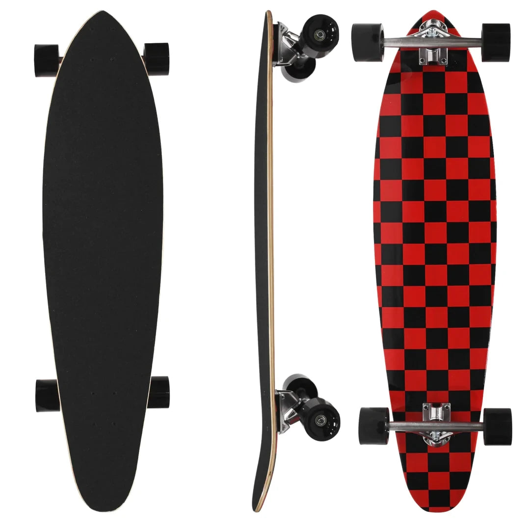 BLANK 40 Kicktail Complete Longboard Red Checker