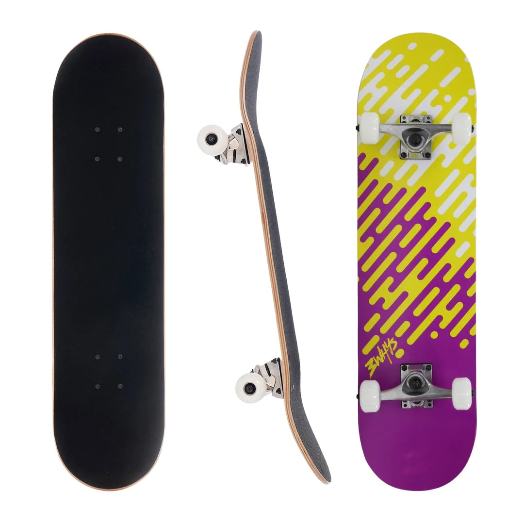 3whys 8.0 Inch Complete Skateboard Drip